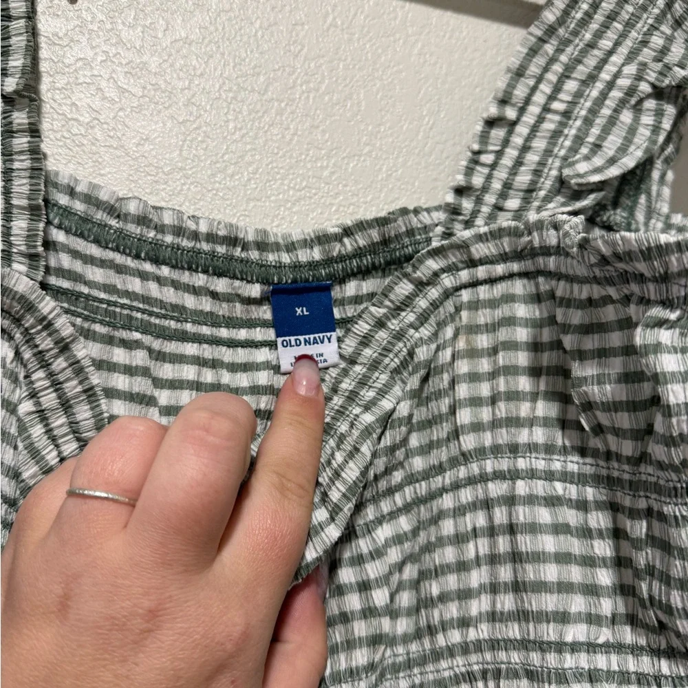 Green and white Gingham Dress - Picture 5 of 5